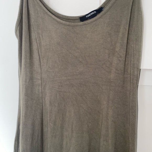 Army Green Sun Dress - Picture 2 of 2